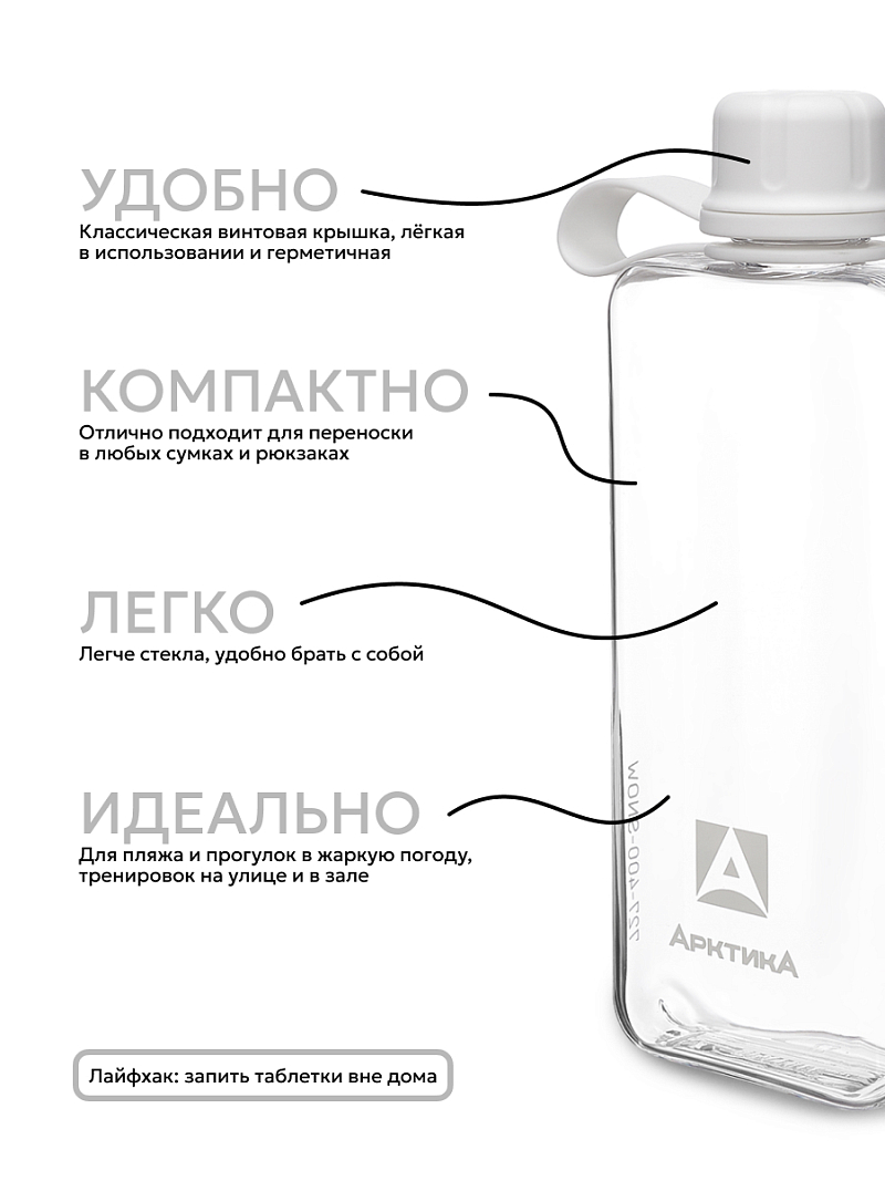 Тритановая бутылка 0.4л серии 727 «Снег» - 4