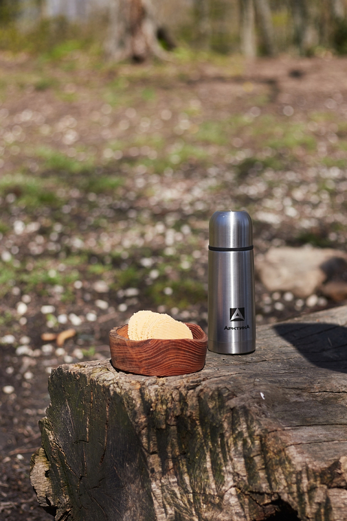 Термос 0.35л серии 101 стальной с узким горлом и пробкой с ситом - 6
